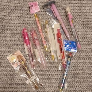 Lot (9) Sanrio Pens & Pencils